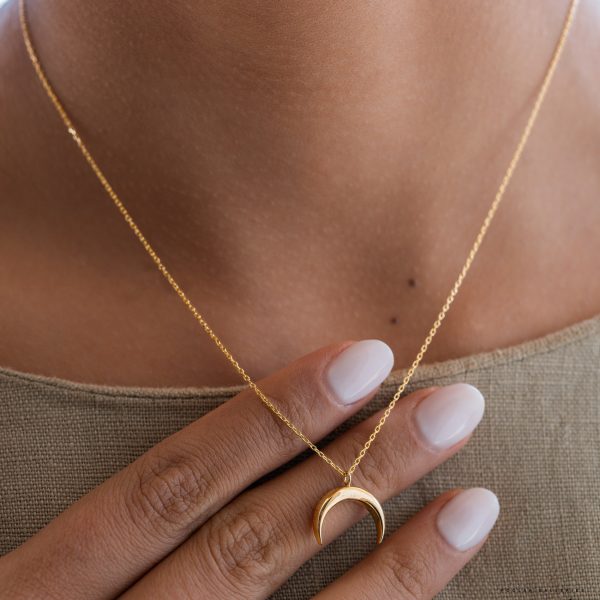 گردنبند ماه برجسته کوچک