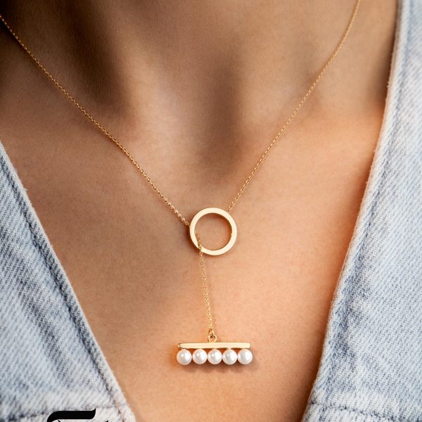 گردنبند دایره کرواتی مروارید