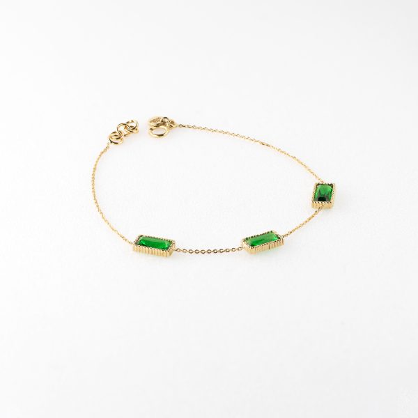 دستبند باگت سبز سه تایی