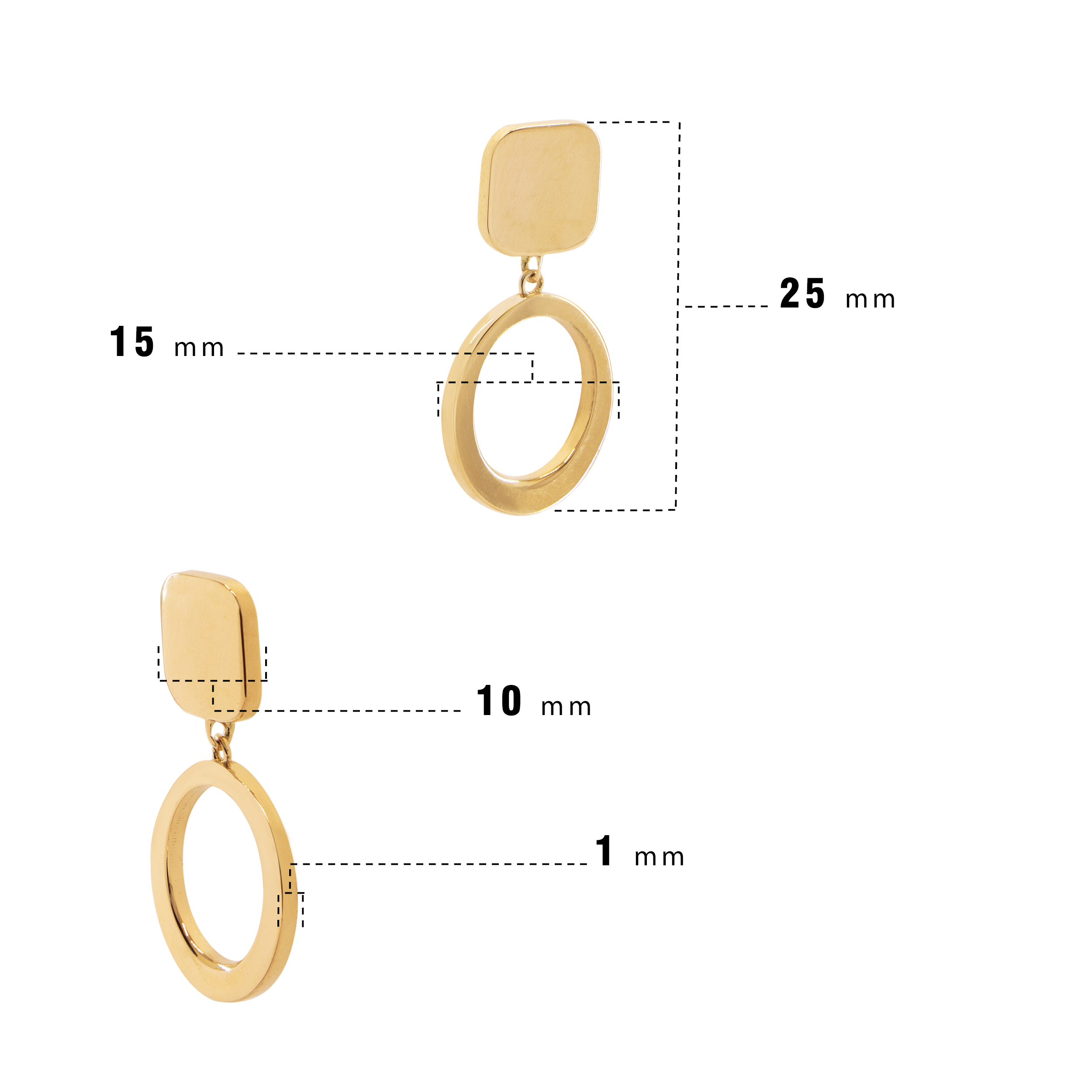 شارون گوشواره اندازه