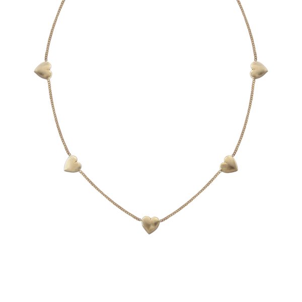 گردنبند قلب منحنی پنج تایی