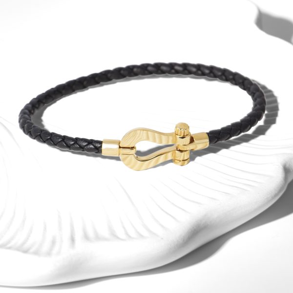 دستبند چرم امگا مشکی