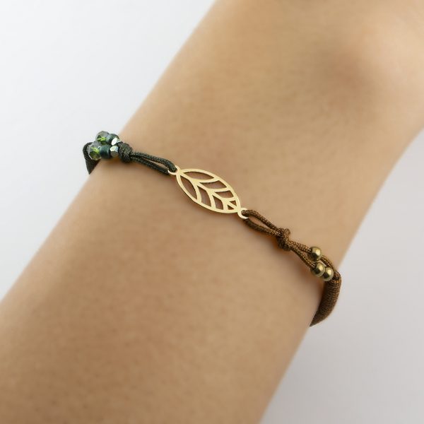 دستبند نخی برگ شبکه